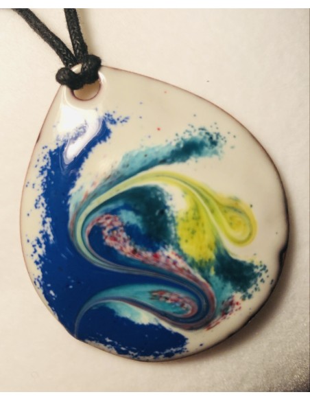HANDMADE ENAMELED PENDANT
