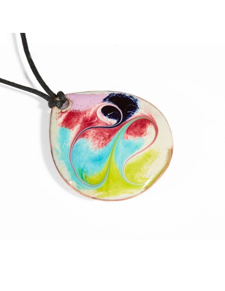 HANDMADE ENAMELED PENDANT