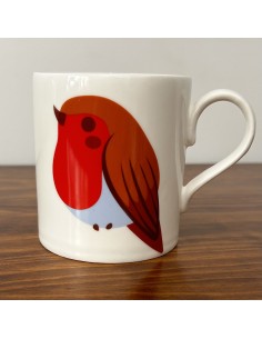 LARGE ROBIN PORCELAIN MUG