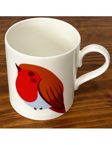 TAZA PORCELANA PETIRROJO GRANDE
