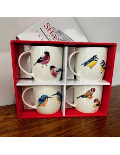 CAJA CUATRO TAZAS DE PÁJAROS 2