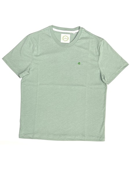 CAMISETA VERDE GRANITO CON TREBOL BORDADO