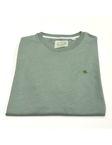 CAMISETA VERDE GRANITO CON TREBOL BORDADO