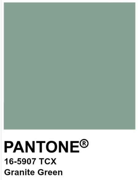 GRANITE GREEN T-SHIRT WITH EMBROIDERED TREBOL