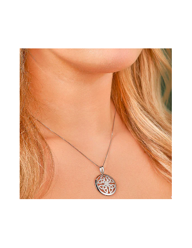 Pendant 4 Silver Celtic Triquettes with 45 cms...