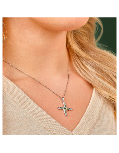 St. Bridget's Cross pendant with Connemara marble