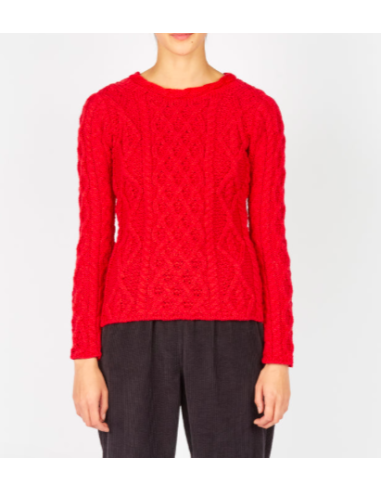 Jersey Aran Mujer cuello trenzado