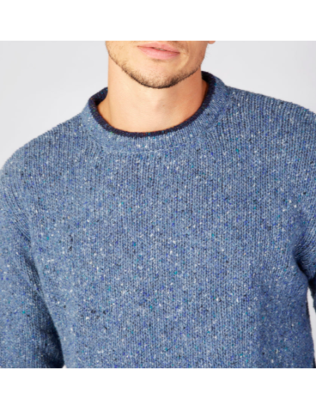 Blue heather sweater 95% wool and 5% cashemere