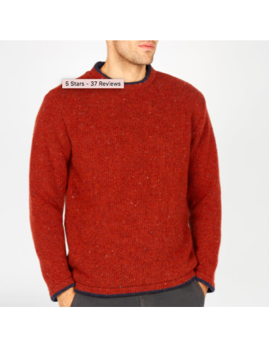 Jersey jaspeado sangría 95% lana y 5% cashemere