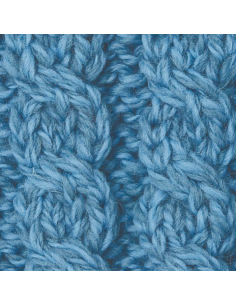 Stone blue wool poncho 2