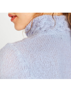 Braided sweater with chimney collar 2