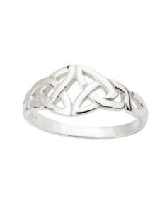 Celtic Ring in Silver with Celtic Knot Symbol