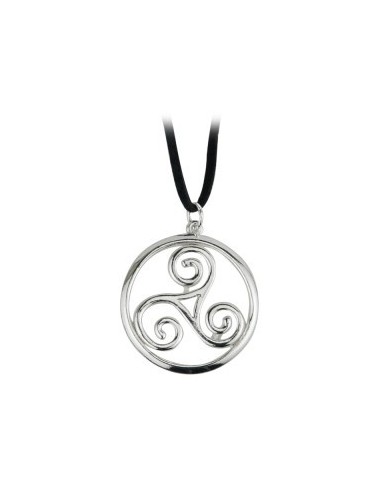 Rhodium "Trisquel" pendant Handmade Celtic Pendant.