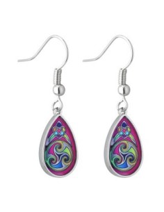 Multicolored rhodium earrings