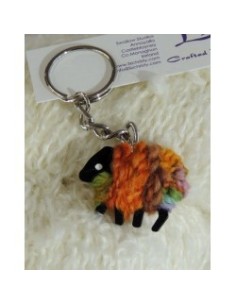 Sheep wool keychain 2