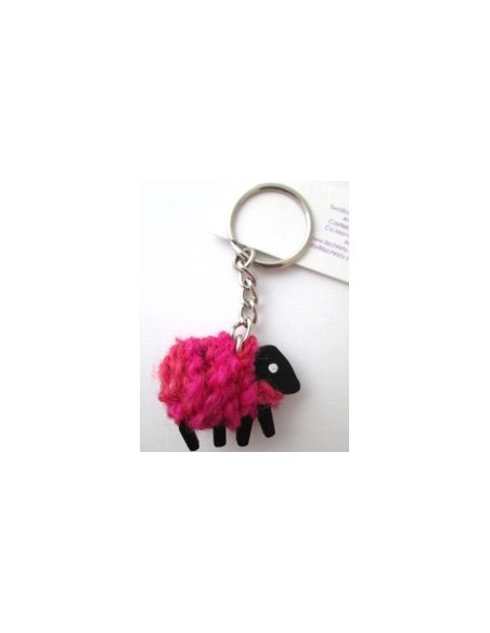 Sheep wool keychain