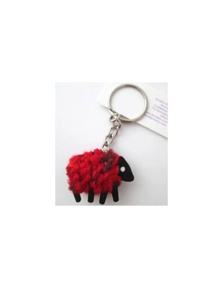 Sheep wool keychain