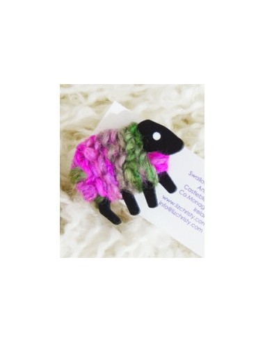 Sheep wool brooch