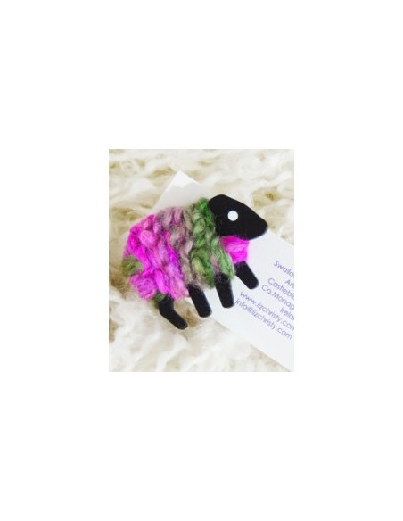 Sheep wool brooch