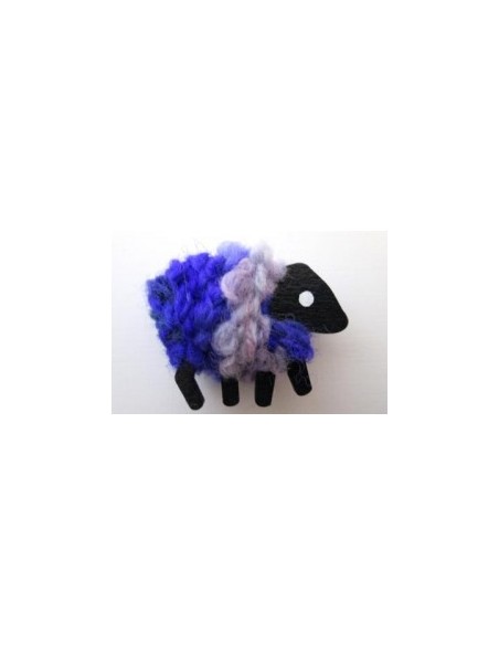 Sheep wool brooch
