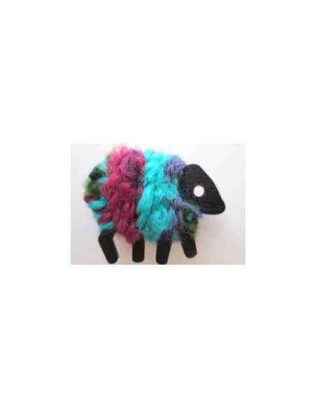 Sheep wool brooch
