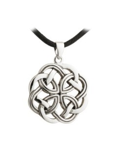 Rhodium Celtic knot pendant Handmade Celtic Pendant.