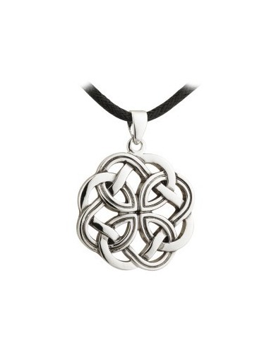 Rhodium Celtic knot pendant Handmade Celtic Pendant.