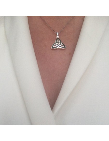 "Trinity knot" Pendant with Connemara marble Celtic Pendant