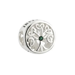 Colgante o Bead Árbol de la  vida Celta con Inscripciones FAMILY y IRELAND