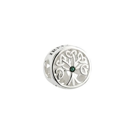 Colgante o Bead Árbol de la  vida Celta con Inscripciones FAMILY y IRELAND