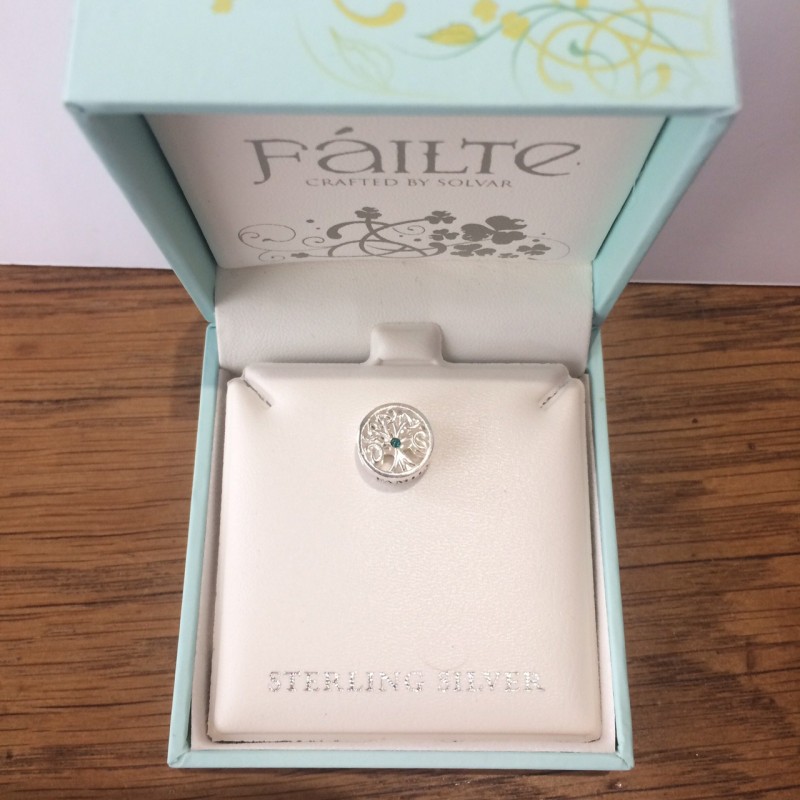 Colgante o Bead Árbol de la  vida Celta con Inscripciones FAMILY y IRELAND