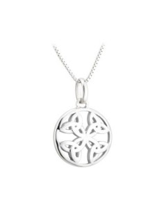 Silver Trinity Knot Pendant with 4 points