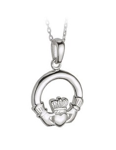Colgante Claddagh Círculo de Plata