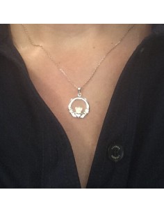 Colgante Claddagh Círculo de Plata 2