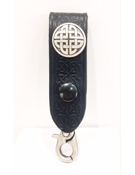 Leather key chain "Celtic knot"
