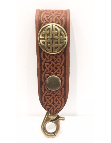 Leather key chain "Celtic knot"