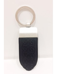 Small Celtic embossed leather keychain