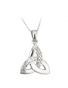 Celtic Silver Triquette pendant with 45 cms chain.